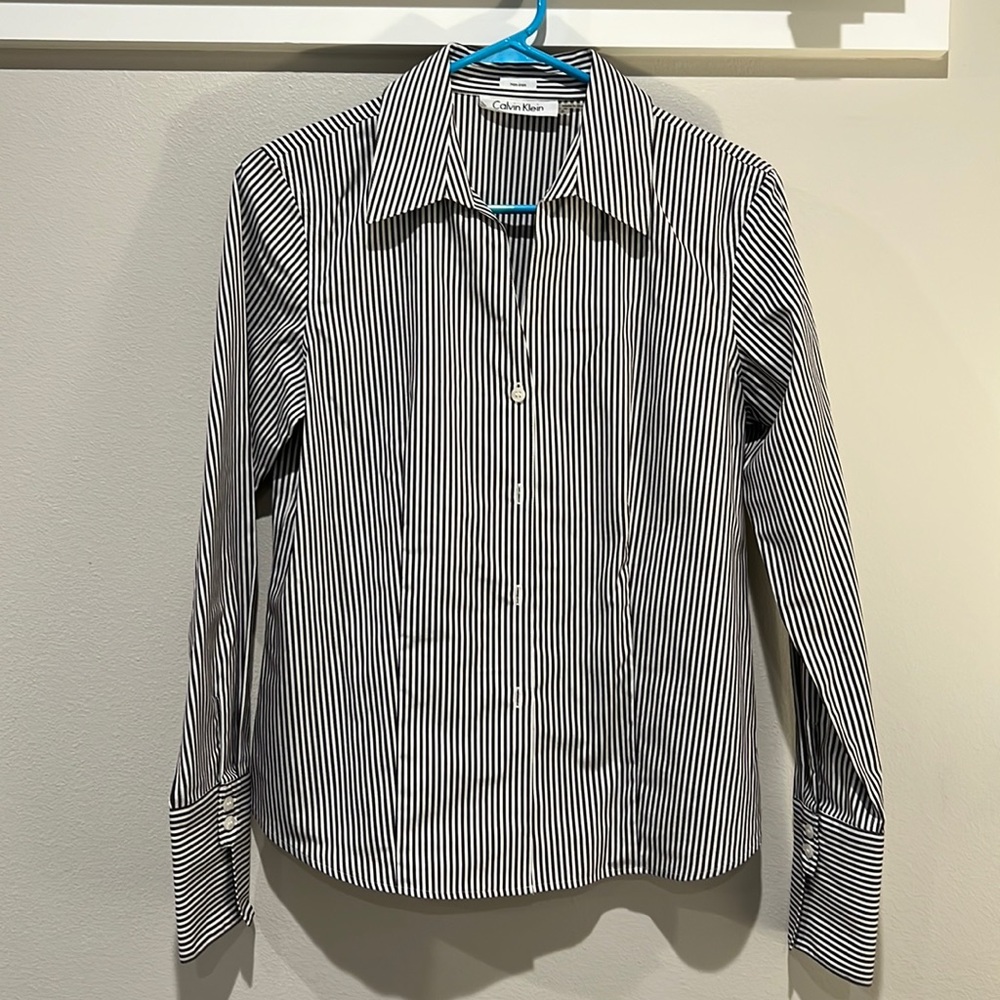 Calvin Klein fitted striped long sleeve